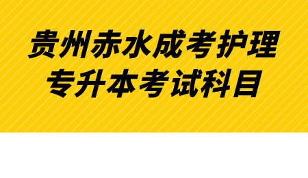 贵州赤水成考护理专升本考试科目.png